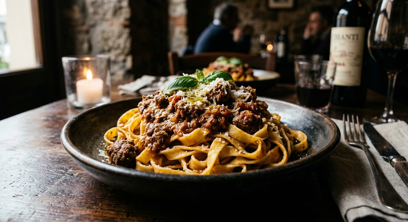 Pasta con ragù fatto in casa